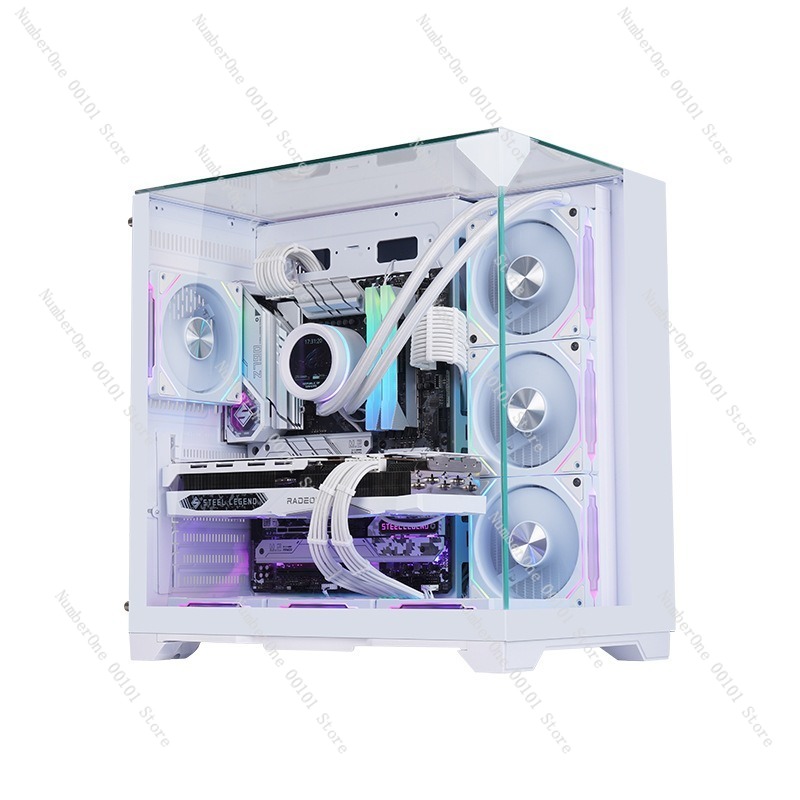 Atx Case - เคสคอมพิวเตอร์ ATX สำหรับเล่นเกม กระจกนิรภัยแบบพาโนรามา รองรับพัดลม 7