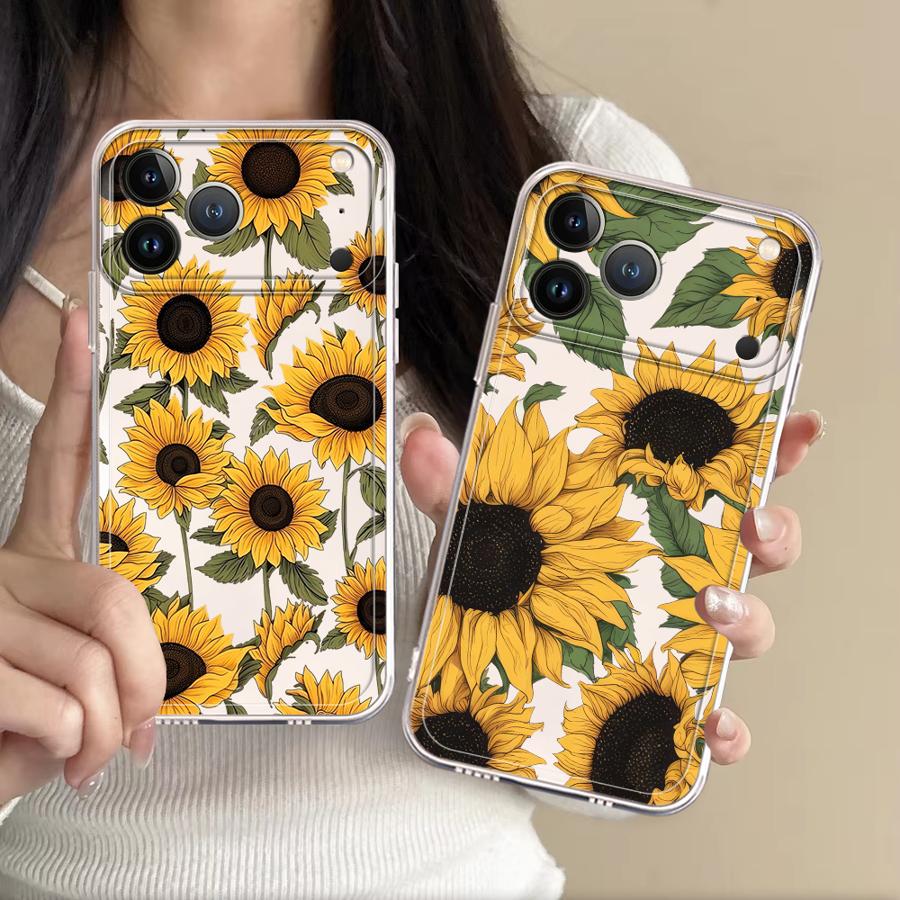 Mini Pc Case - เคสลายดอกทานตะวันน่ารักสำหรับ Apple iPhone 17 Pro Max