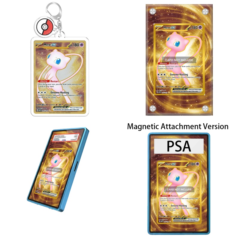 Case Fans - กล่องอะคริลิคใส่การ์ดโปเกมอน TCG 151 มิว เอ็กซ์ ลายอนิเมะ