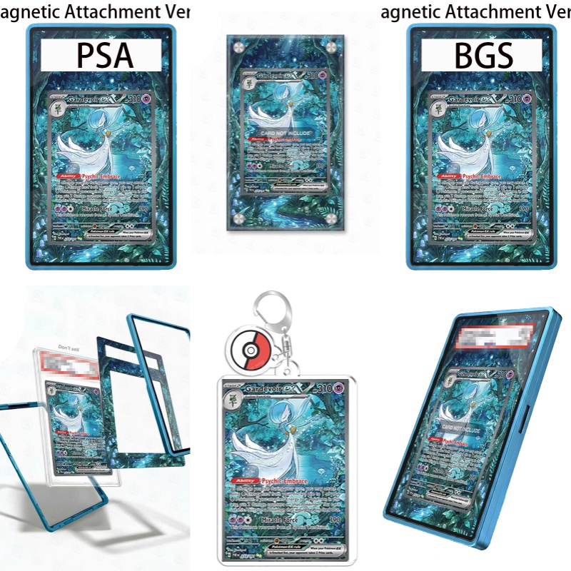 Case Fans - เคสอะคริลิกแบบรีไซเคิลสำหรับใส่พวงกุญแจลายโปเกมอน Paldean Fates Gardevoir Ex Anime