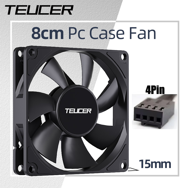 Pc Chassis - Teucer UT-8015 8 ซม.พัดลมแชสซีSlim 15 มม.ความหนา