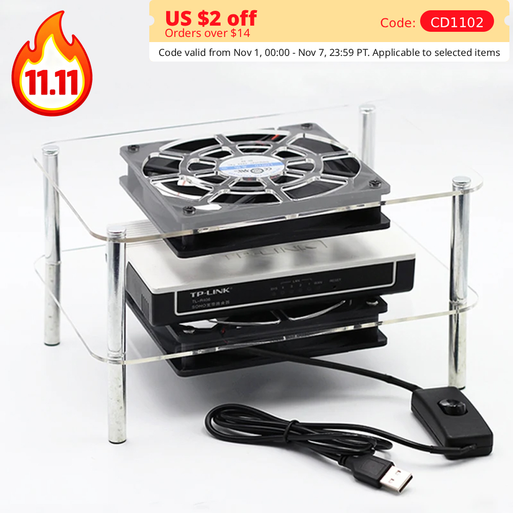 USB Cooling Rackพร้อมพัดลมสำหร - Case Fan Controller บทวิจารณ์และราคา