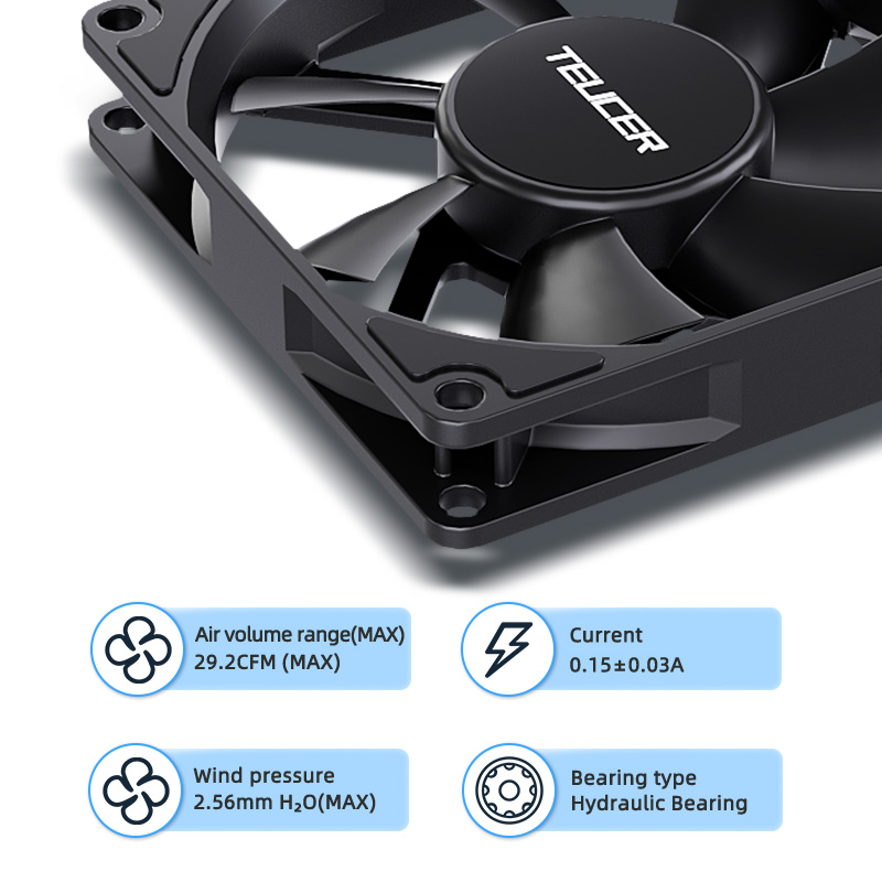 Teucer UT-8015 8 ซม.พัดลมแชสซี - Pc Chassis บทวิจารณ์และราคา